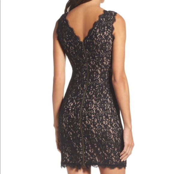 Adrianna Papell boatneck black lace cocktail dress NWT - Picture 2 of 5